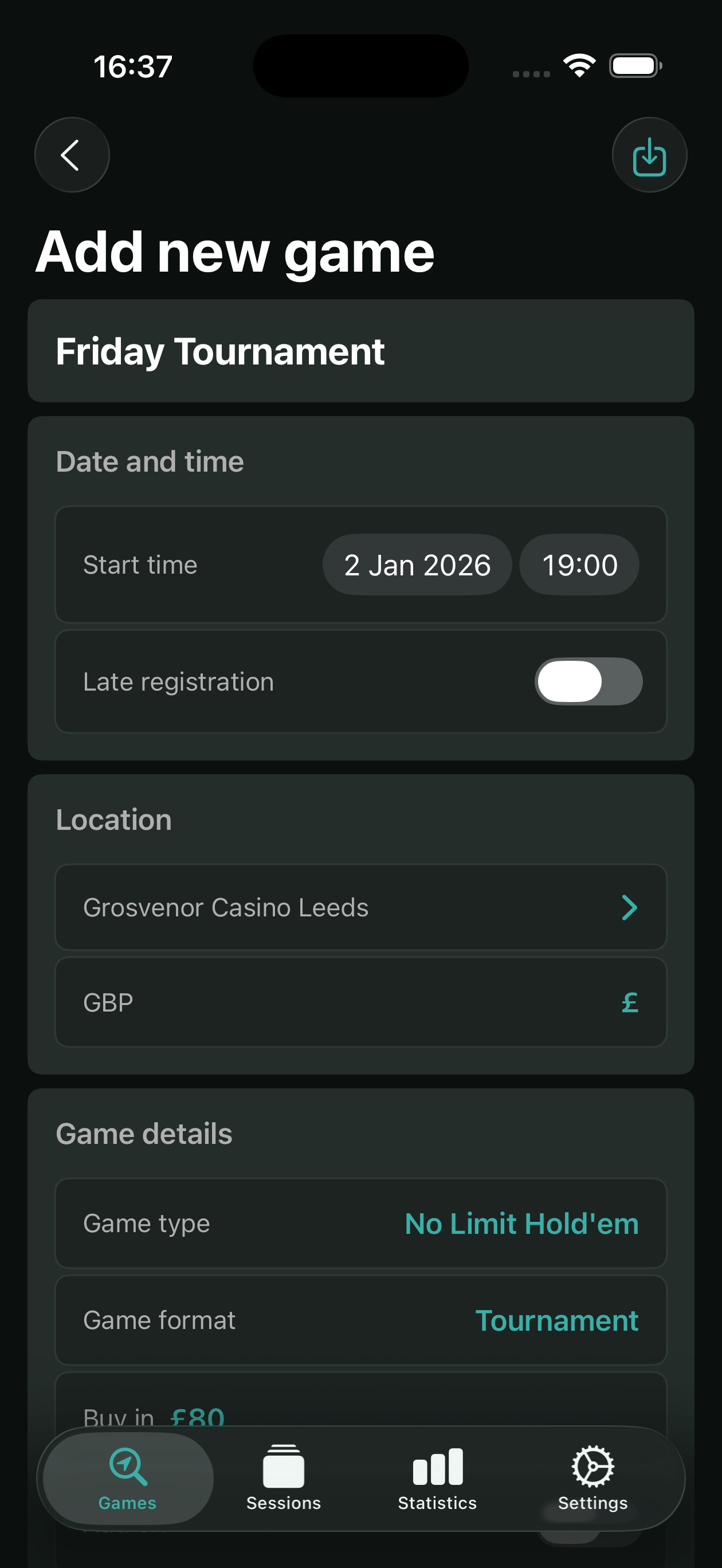 Poker Locker App Screenshot 7