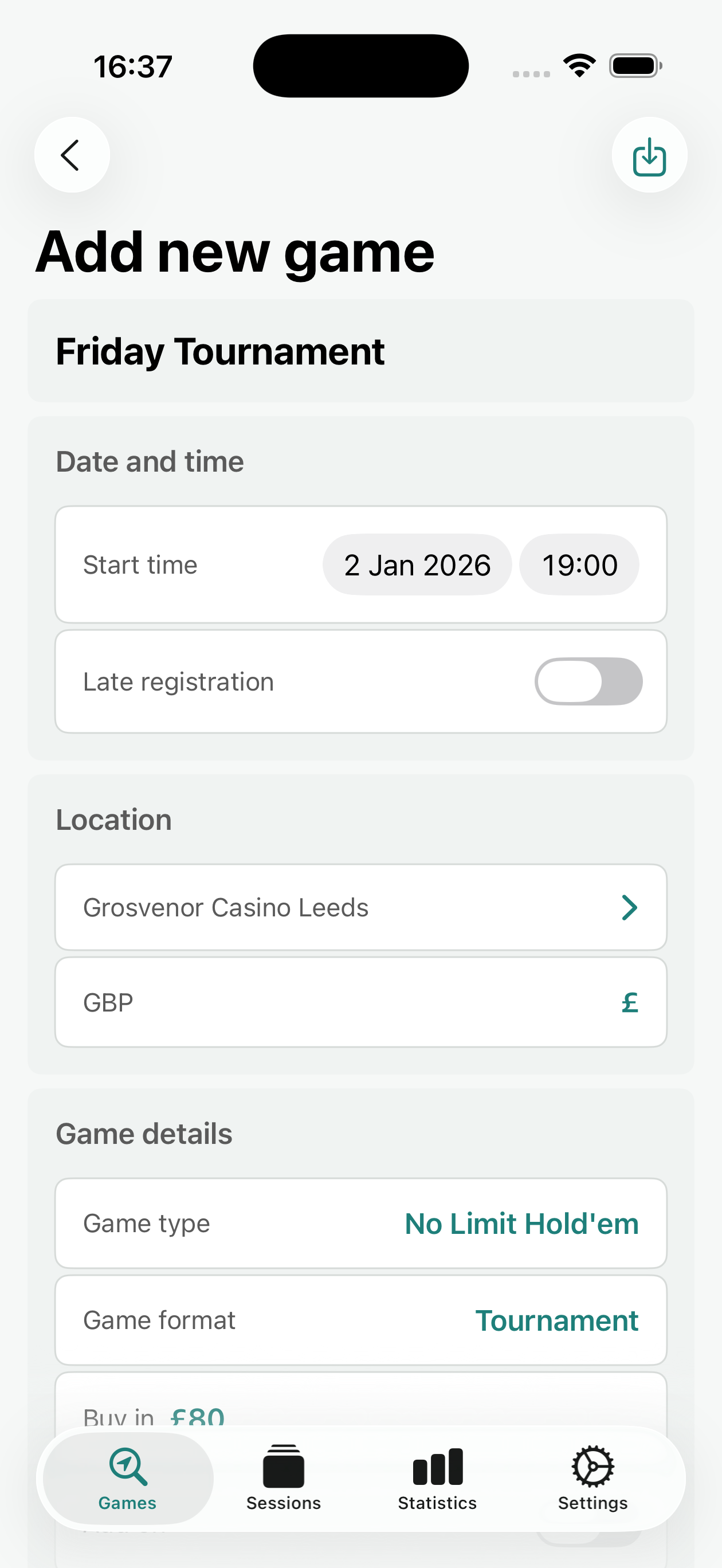 Poker Locker App Screenshot 8